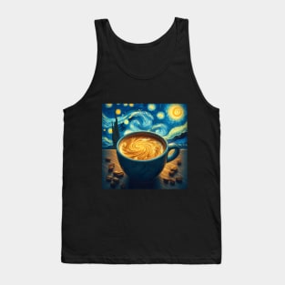 A Sip of Starry Night: Van Gogh for Coffee Lovers Tank Top